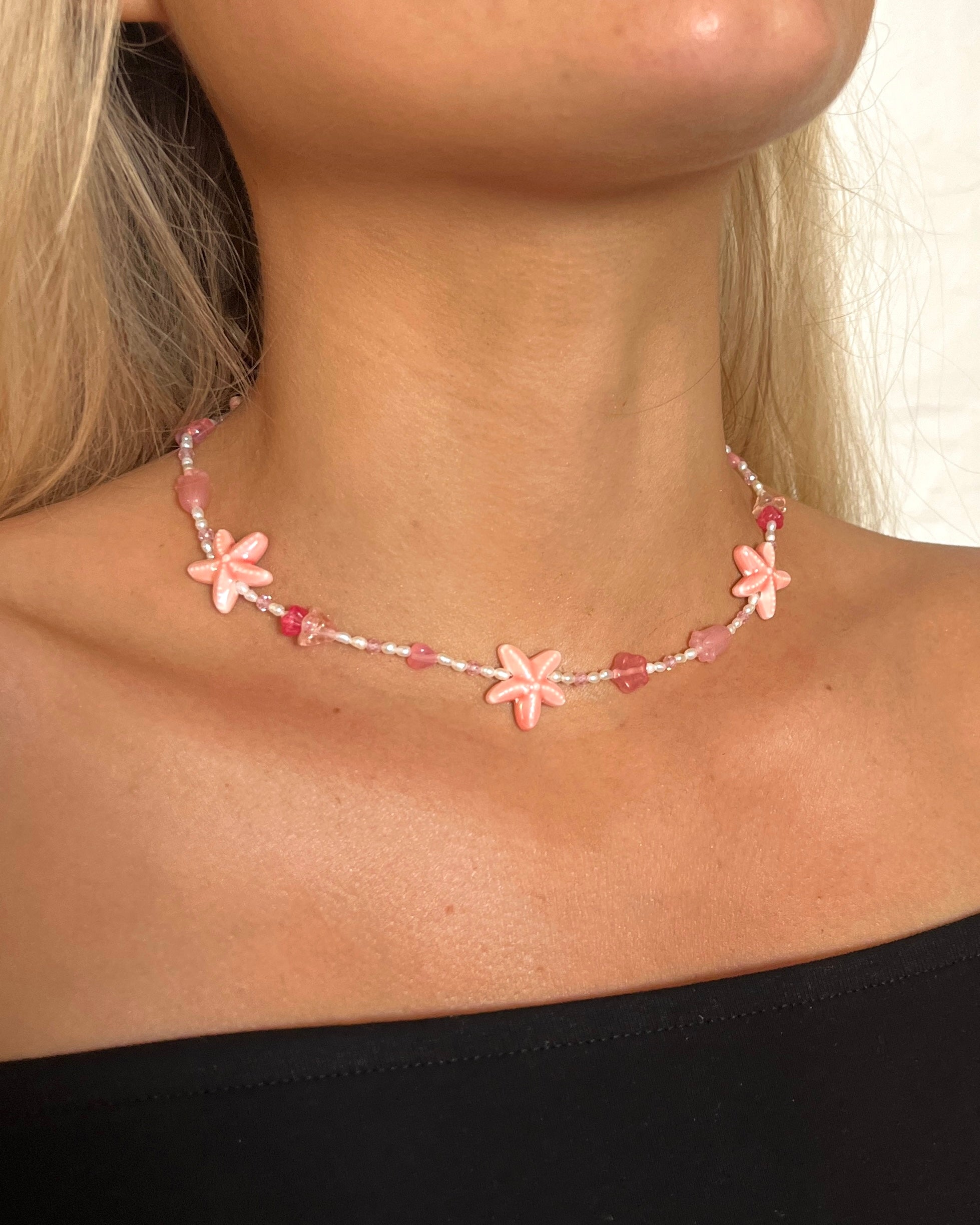 Pink summer halskæde