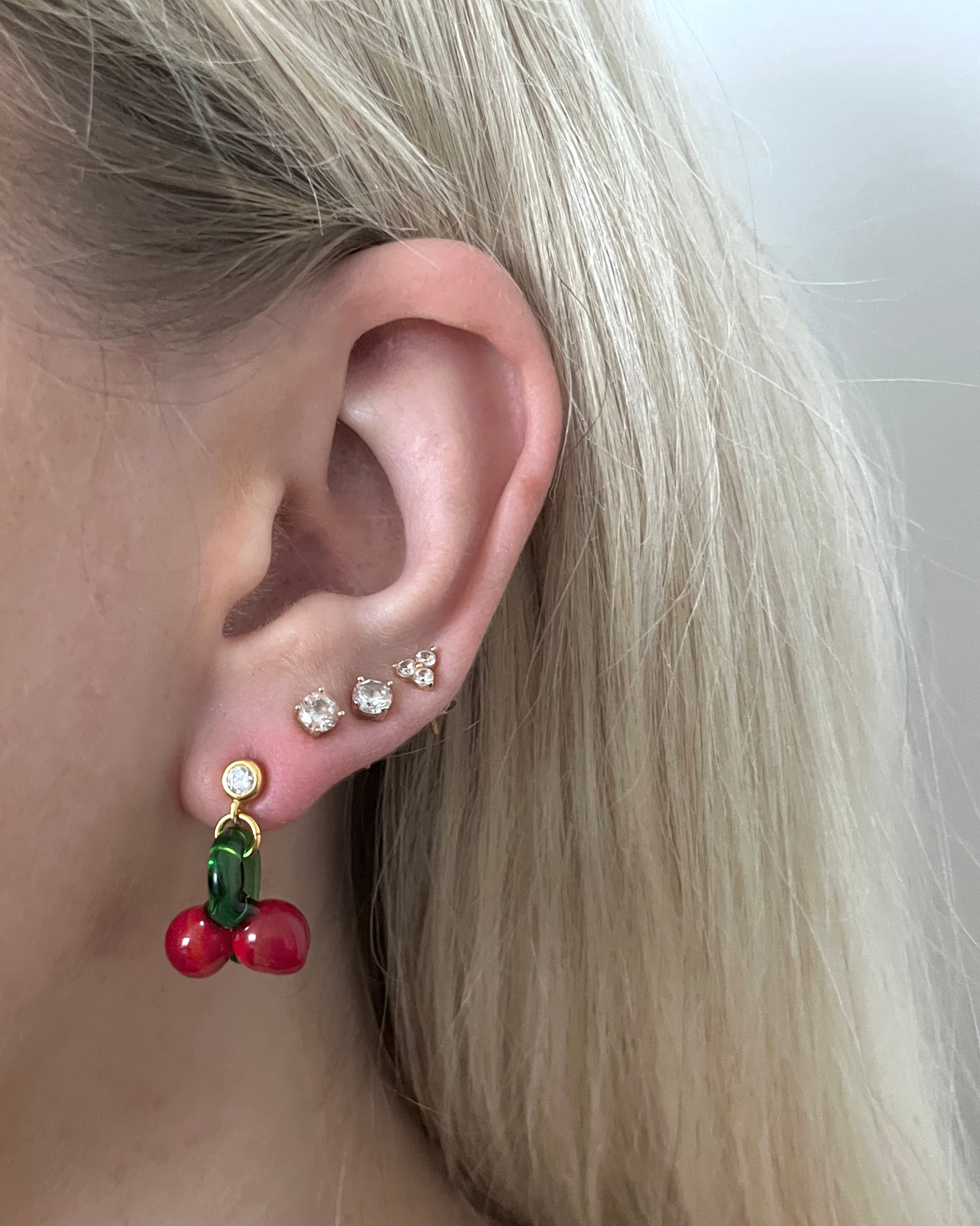 Cherry drop øreringe